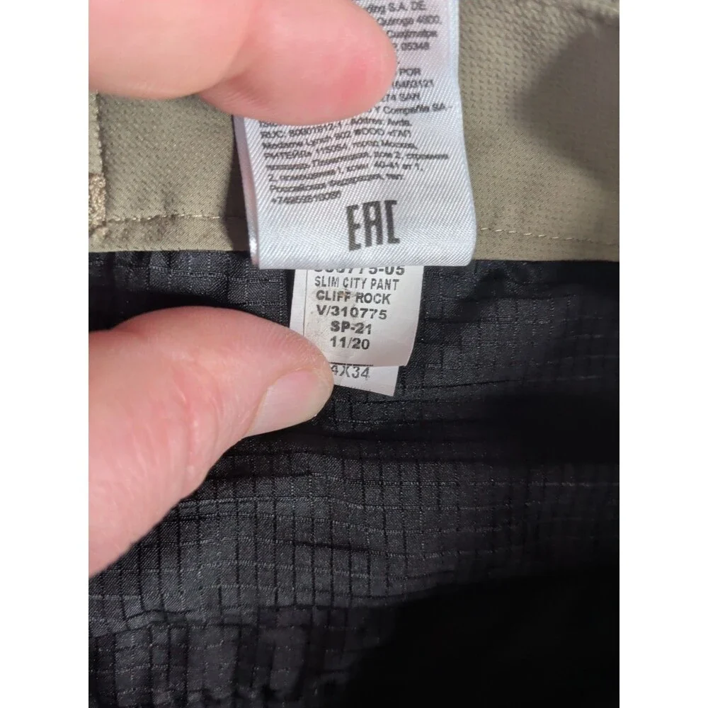 Banana Republic Slim City Pant 34x34 Commuter Stretch Cliff Rock slim fit